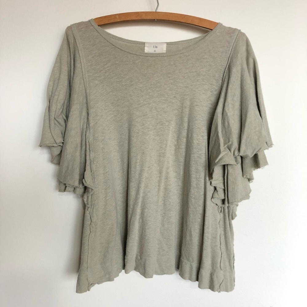 Anthropologie flutter sleeve T-shirt